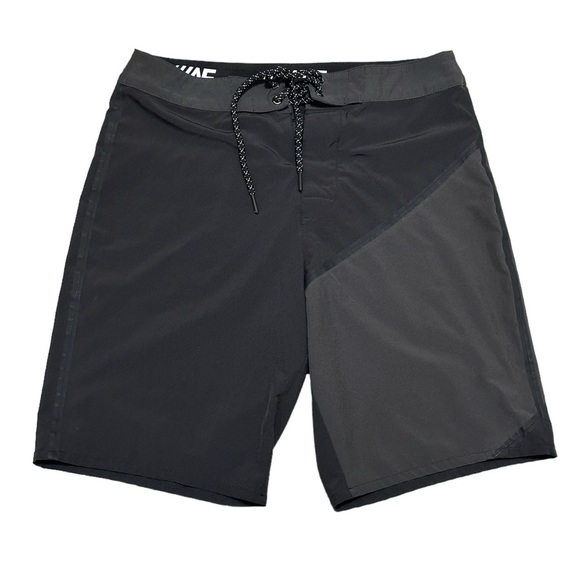 Men's American Eagle Small Swim Shorts Trunks Board Hybrid Black Gray Drawstring - Picture 3 of 9